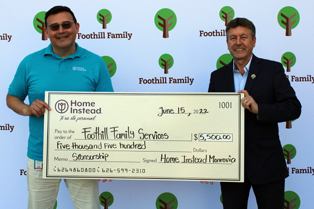 Home Instead Gives Back Locally by Donating $5,500 in Support of Foothill Family’s Elder Abuse Prevention and Treatment Program