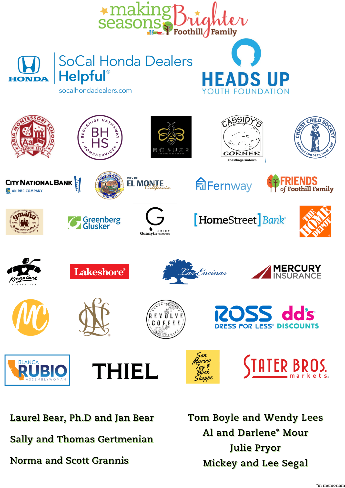 MSB Sponsors