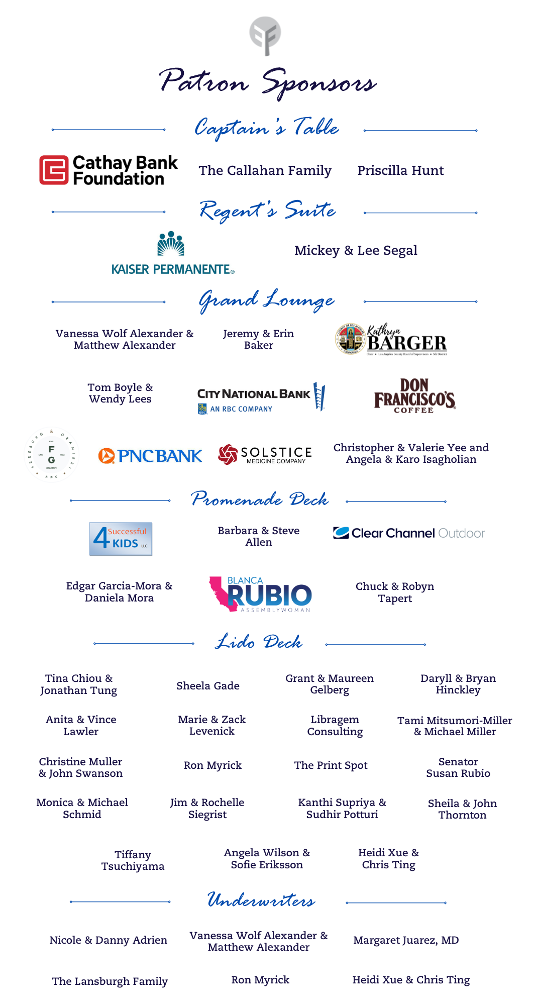 Thank you to our 2024 Patron Sponsors